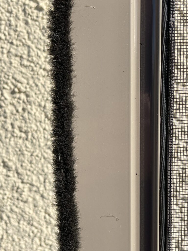 Bürstendichtung bei Schiebetür