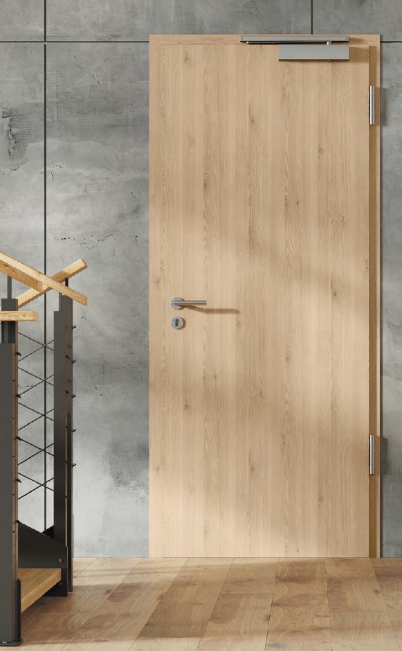 Garagenverbindungstür, Brandschutztür in Holzoptik