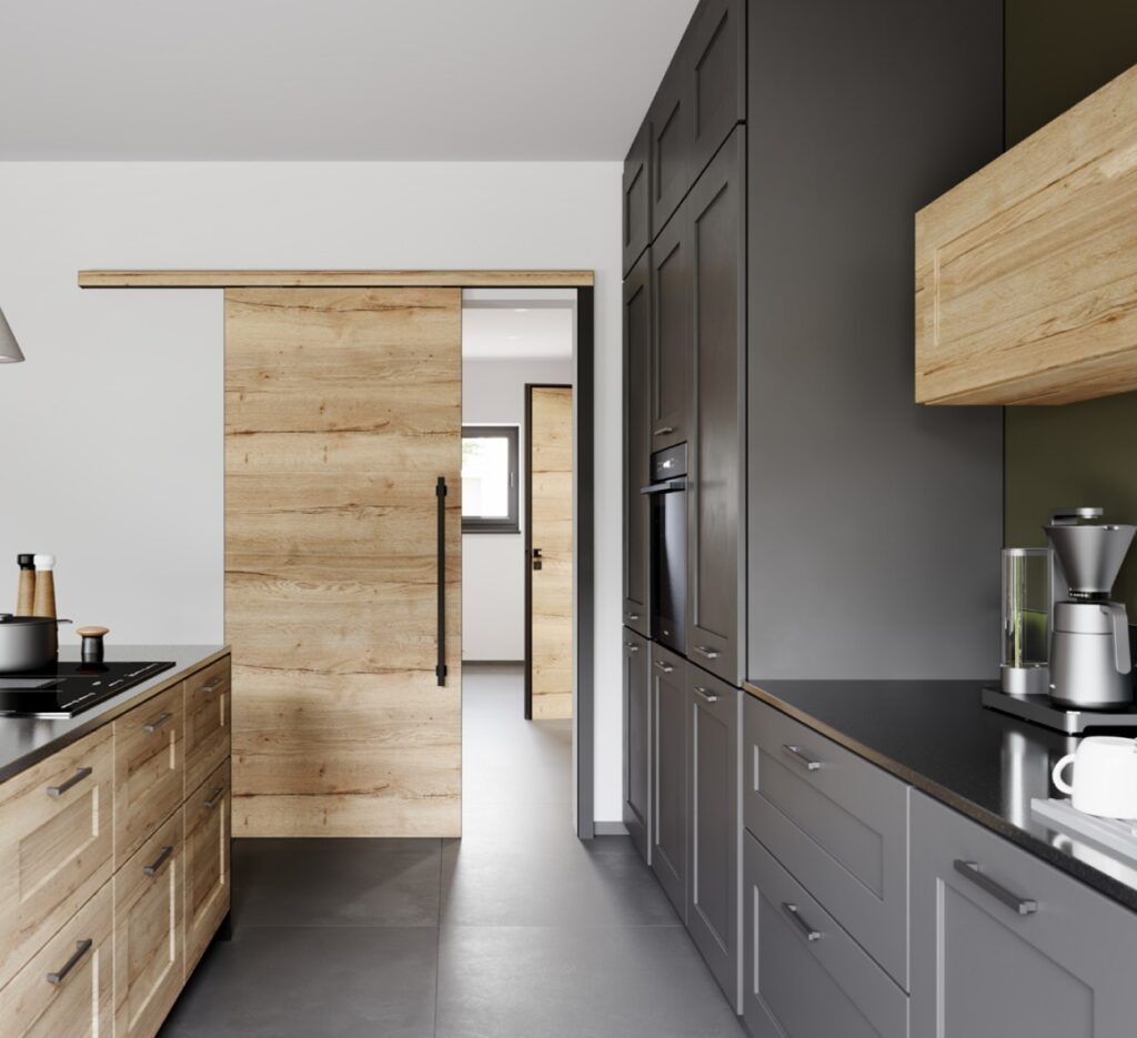 Schiebetür in Holzoptik, Holzschiebetür