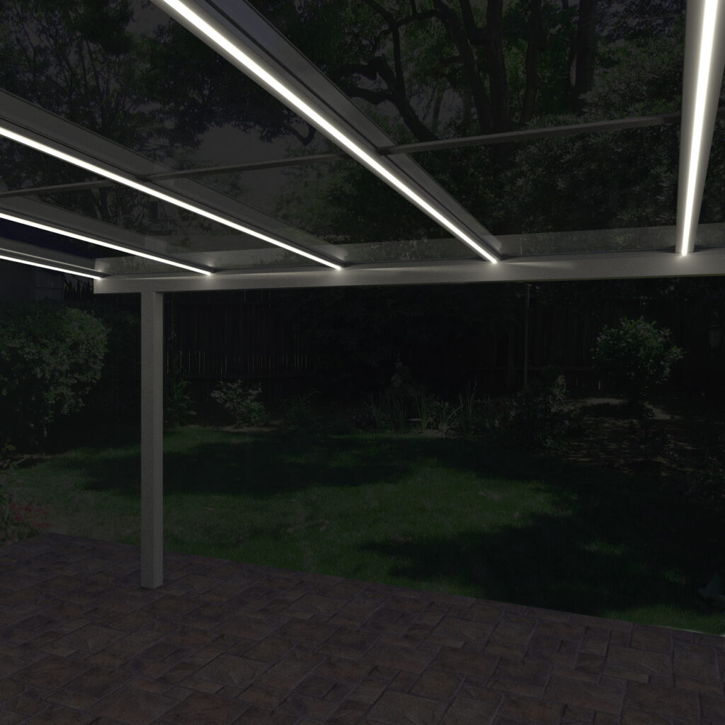 LED-Beleuchtung Terrassenüberdachung