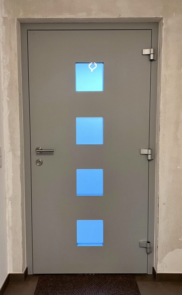 Aluminium Haustür, RC2, Haustür mit Glas